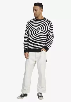 Вязаный свитер SPIRAL, MANCHES LONGUES POUR RVCA, белый
