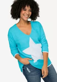 Вязаный свитер STERNE V-AUSSCHNITT LANGARM Angel of Style, цвет trkis