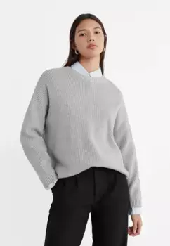 Вязаный свитер Stradivarius, серый