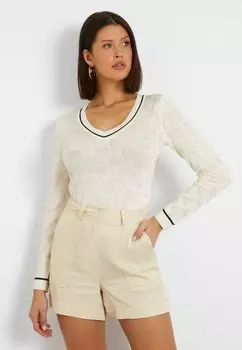 Вязаный свитер STRASS-LOGO Guess, цвет creme