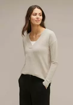 Вязаный свитер Street One, цвет beige