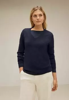 Вязаный свитер Street One, цвет blau