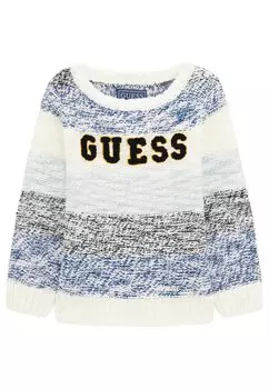 Вязаный свитер STREIFEN LOGO-STICKEREI ORNE Guess, цвет mehrfarbig grundton blau