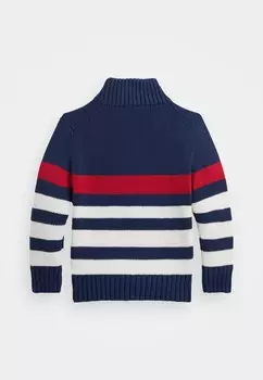 Вязаный свитер STRIPED COTTON QUARTER ZIP JUMPER Ralph Lauren, разноцветный