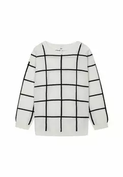 Вязаный свитер STRIPED MINOTI, цвет cream black