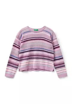Вязаный свитер STRIPED United Colors of Benetton, цвет multicolor