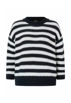 Вязаный свитер STRUKTUR MIT STREIFEN More & More, цвет dunkelblau
