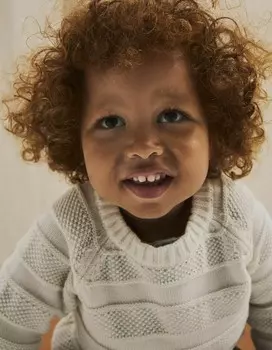 Вязаный свитер STRUKTURIERTES Lil' Atelier, кремовый