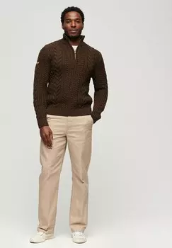 Вязаный свитер Superdry, цвет toasted chocolate brown