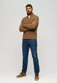 Вязаный свитер Superdry, коричневый