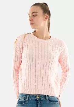 Вязаный свитер Superdry, розовый