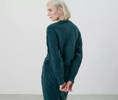 Вязаный свитер Tchibo, бензиновый