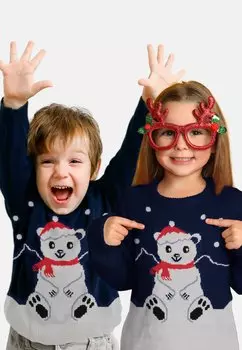 Вязаный свитер TEDDY & SNOW WINTER United Labels, цвет blau