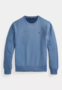 Вязаный свитер TEXTURED COTTON CREWNECK JUMPER Ralph Lauren, синий