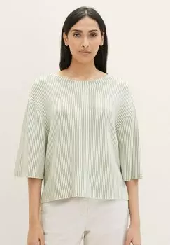 Вязаный свитер TOM TAILOR, цвет light green shades jacquard
