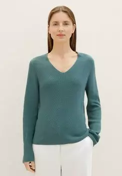 Вязаный свитер TOM TAILOR, цвет sea pine green