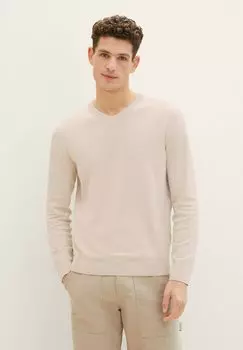 Вязаный свитер TOM TAILOR, цвет silver ecru light melange