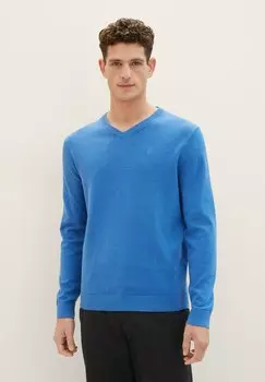 Вязаный свитер TOM TAILOR, цвет sure blue melange