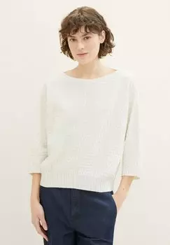 Вязаный свитер TOM TAILOR, цвет whisper white