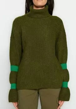 Вязаный свитер Trendyol, цвет khaki