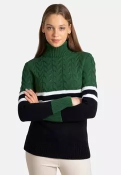 Вязаный свитер TURTLE NECK Jacey Quinn, цвет dark green-ecru-navy