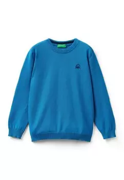 Вязаный свитер United Colors of Benetton, синий