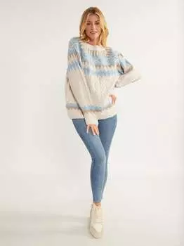 Вязаный свитер Usha, бежевый