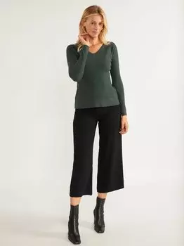 Вязаный свитер Usha, зеленый