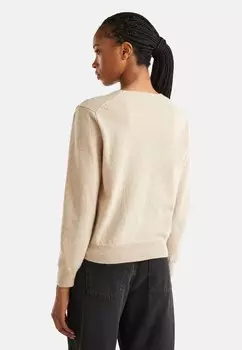 Вязаный свитер V-NECK United Colors of Benetton, бежевый