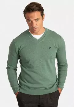 Вязаный свитер V-NECK Williot, цвет green melange