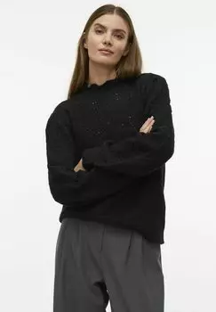 Вязаный свитер Vero Moda, черный