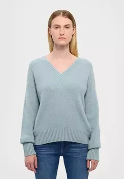 Вязаный свитер VISITA WEEKEND MaxMara, светло-голубой