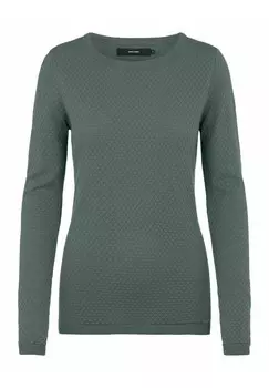 Вязаный свитер VMCARE STRUCTURE LS O-NECK GA NOOS Vero Moda, хаки