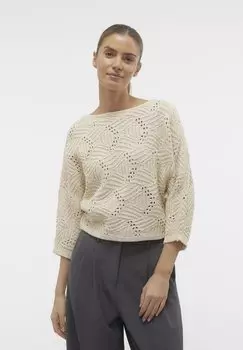 Вязаный свитер VMGIGI BOATNECK Vero Moda, цвет birch