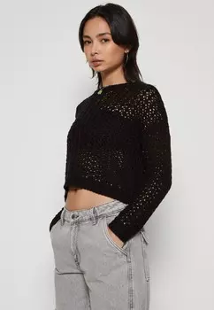 Вязаный свитер VMMILLO Vero Moda, черный