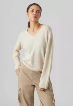 Вязаный свитер VMRAIN V-NECK PULLOVER Vero Moda, цвет birch