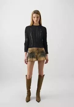 Вязаный свитер VMROSALIE O NECK SHORT Vero Moda, черный