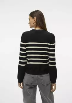 Вязаный свитер VMSABA O NECK Vero Moda, черный