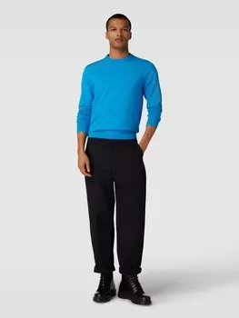 Вязаный свитер в пестрый вид Tommy Hilfiger, синий
