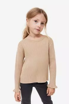Вязаный свитер в рубчик H&M