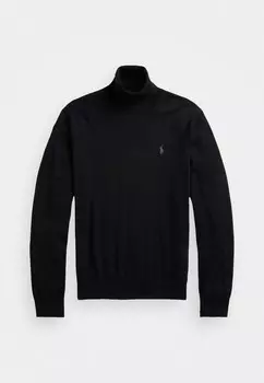 Вязаный свитер WASHABLE WOOL TURTLENECK SWEATER Ralph Lauren, черный