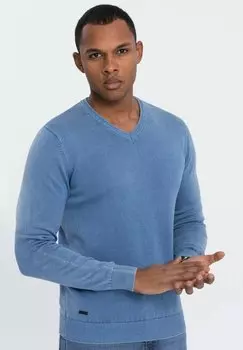 Вязаный свитер WASHED Ombre, цвет blue