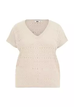 Вязаный свитер WE Fashion, бежевый