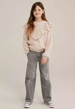 Вязаный свитер WE Fashion, пестрый бежевый