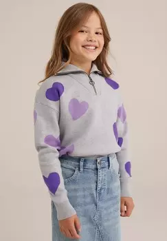 Вязаный свитер WE Fashion, серый