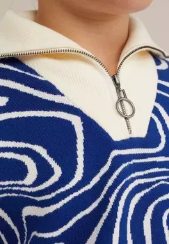 Вязаный свитер WE Fashion, синий деним