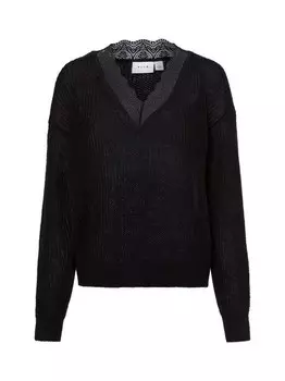 Вязаный свитер виглацине Vila, черный