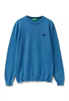 Вязаный свитер WITH LOGO United Colors of Benetton, цвет blue