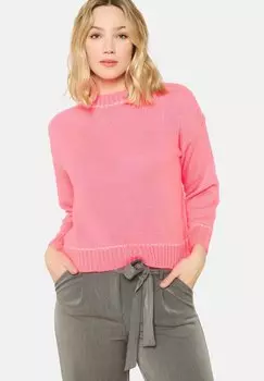 Вязаный свитер WITH STITCHING LolaLiza, цвет fluo pink