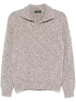 Вязаный свитер Zanone, коричневый